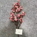 Artificial pink flower branch home wedding decorative floral arrangement tabletop decor - 16-Head Silk Baby's Breath, 1 Stem - Autumn Pink