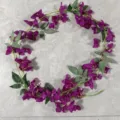 Guirnalda artificial de buganvilla para decoración de pared interior planta verde colgante - Púrpura profundo