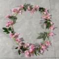 Guirnalda de buganvilla artificial rosa flores para decoracion de pared interior hogar - Rosa