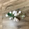 Artificial white bellflower silk flower branch for wedding home decor floral arrangement - Bell Yucca, White (1 Stem)