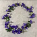 Guirlanda artificial de vid de flores de buganvilla morada para decoración de pared - Azul