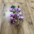 Artificial purple bellflower silk flower branch for wedding home decoration display - Bell Yucca, Purple (1 Stem)