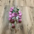 Artificial purple wind chime flower branch silk floral home wedding party decor plant - Bell Yucca, Deep Pink (1 Stem)