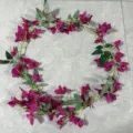 Guirnalda de flores de buganvilla artificial para decoracion de pared, planta rosa. - Rojo Rosa Oscuro