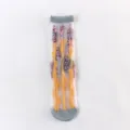 Sheer glass silk socks for women, thin summer mid-tube cute floral embroidered style grey. - One Size / 07 Blue
