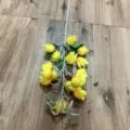 Yellow artificial bellflower silk branch for home wedding decor and floral arrangements. - Bell Yucca, Light Yellow (1 Stem)
