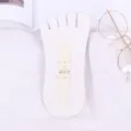 Women summer mesh five-toe invisible socks, white breathable shallow cut toe socks variant. - One Size / White