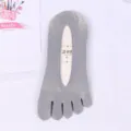 Calcetines de cinco dedos grises malla escotados invisibles para mujer transpirables - Talla única / 03 Gris
