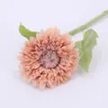 Girasole artificiale singolo di alta gamma per decorazione tavola, elegante finto fiore. - Girasole a Olio a Testa Singola / rosa carne