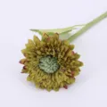Finto fiore di girasole artificiale stelo singolo variante per decorazione tavolo da pranzo - Girasole a Olio a Testa Singola / Verde