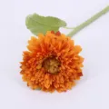 Girasole artificiale stelo singolo finto fiore per la casa soggiorno tavolo da pranzo. - Girasole a Olio a Testa Singola / Arancione