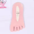 Calcetines de cinco dedos rosas para mujer, invisibles y bajos, diseño de malla transpirable. - Talla única / Rosa