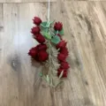 Artificial bell flower silk fake floral stem dark red wedding home decoration floral - Bell Yucca - Red (1 Stem)