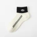 Women's breathable mesh short socks, white and black ankle socks for spring summer. - One Size / 04 Black Series Embroidery Simple