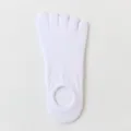 Calcetines blancos hombre cinco dedos transpirables finos corte bajo yoga deporte verano. - Talla única / Blanco 02