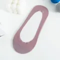 Chaussettes invisibles unies pour femmes été bouche plate respirantes courtes chaussettes - Taille unique / 05 Violet