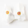 White cute lemon embroidered summer low cut boat socks for women and daily casual wear. - One Size / Grapefruit