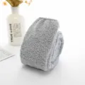 Winter thick coral fleece over knee warm sleep socks grey women cozy long fuzzy stockings - 11 Solid Grey