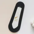 Black invisible boat socks for women, thin summer low cut design with comfortable paper card package. - One Size / Black 02