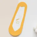 Yellow invisible ice silk boat socks for women, breathable summer shallow cut sock. - One Size / Type 14V - Ginger