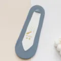 Summer thin ice silk invisible boat socks for women, breathable comfort low cut socks. - One Size / Type 20V - Blue Gray