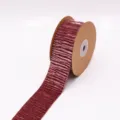 Crinkled velvet ribbon 40mm wide 5 meters roll for wedding decoration clothing accessories bow. - Deep Pink