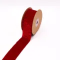 Red velvet ribbon roll for gift wrapping, wedding and Christmas decoration crafts 40mm width - Burgundy