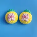Cute pineapple pig resin charms for DIY cream glue phone case and hair clip decoration - Pineapple Pig