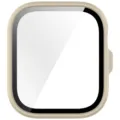 Smartwatch protective case with tempered glass screen protector for Huawei Fit 5 Pro. - HW-Fit5Pro Case and Screen Protector 2-in-1 / Ivory