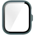 Smartwatch protective case with built-in tempered glass, full coverage PC bumper. - HW-Fit5Pro Case and Screen Protector 2-in-1 / Pine Green