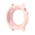 Detailed view of the soft silicone smartwatch protective case in pink, featuring precise cutouts. - Pink