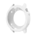 White silicone protective case compatible with smartwatch, shockproof bumper cover accessory. - Starlight