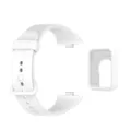 Weißes Silikonarmband und Schutzhülle im Detail mit glatter Textur und präzisen Ausschnitten. - 10 Pro (Standardversion) Silikonhülle + Armband / Weiß