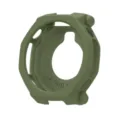 Military green hollow protective case for smart watch, durable half-wrap cover with precise cutout details. - Jungle Green