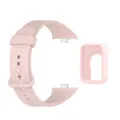 Detailansicht des rosa Silikon Smartwatch Armbands und der Schutzhülle, glatte Oberfläche. - 10 Pro (Standardversion) Silikonhülle + Armband / Starlight Pink