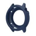 Silicone watch protective case detail, flexible anti-drop cover for sport smartwatch. - Dark Blue