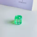 Acrylic resin colorful rounded dice DIY phone case pendant craft accessories decor - Light Green