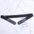 Cinturón invisible elástico negro para mujer, cinturón ajustable sin hebilla para vaqueros. - Negro denim + hebilla central