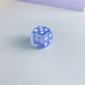 Blue translucent acrylic dice variant, resin DIY phone case accessory for creative crafting. - Sky Blue