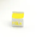 Abalorio de resina de cartón de leche para manualidades de funda de teléfono, decoración miniatura. - Caja de leche amarilla