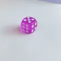 Purple translucent acrylic resin dice, rounded corners DIY phone case pendant craft - Purple