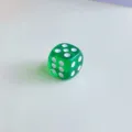 Green translucent acrylic resin dice accessory for DIY crafts, phone cases, and games. - Dark Green
