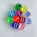 Colorful translucent acrylic resin dice variant set, vibrant multi-color rounded game pieces. - Mixed Styles