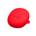 Dettaglio custodia protettiva in silicone rosso per auricolari wireless, antiurto. - Rosso