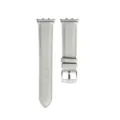 Genuine leather watch strap replacement with metal connectors for Honor Watch X5 model. - Honor Watch X5 (Silver Connector) and Strap / Off White