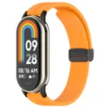 Cinturino di ricambio in silicone magnetico per smartwatch con fibbia di chiusura sicura. - Connettore nero + cinturino / Giallo Vivace