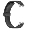 Cinturino di ricambio in silicone per orologio con connettore metallico dettaglio. - Connettore Argentato + Cinturino (12MM) / Nero
