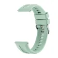 Silikon-Uhrenarmband Detailansicht mit Schnellverschlussstiften und Atemlöchern in mintgrün. - Standardgröße / Seeblau