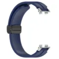Cinturino per orologio in silicone di ricambio con chiusura magnetica pieghevole e connettori. - Blu Notte