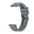 Graues Silikon-Uhrenarmband Detail, atmungsaktives Sportarmband mit Schnellverschluss. - Standardgröße / Dunkelgrau